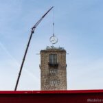 Mercedes star on the train main station tower in Stuttgart is dismantlednull