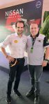 Tommaso Volpe, diretor e chefe da Equipe Nissan de Fórmula E com Tarcisio Dias, do Mecânica Online