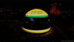 Ayrton Senna é homenageado por Guaraná Antarctica e marca Senna com o maior capacete do mundo já feito para ele – (1)