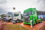 Scania, caminhões a gás, Agrishow 2025, biometano, transporte sustentável, agronegócio